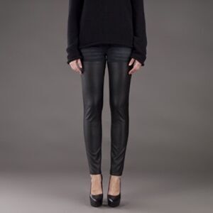 New BCBG “the jasper” thigh high leather jeans. 25